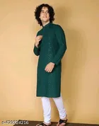Embroidered Mandarin Neck Kurta for Men 