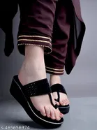 Shoetopia Embellished Wedge Sandals 
