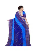 कानूड़ा फैंसी विमेंस जॉर्जेट फ्लावर प्रिंटेड साड़ी 