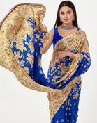 Georgette Printed Saree for Women 