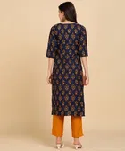 Crepe Block Print Women's Kurta with Pant Set 