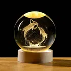 Celestial Ball Night Lamp - 3D Galaxy Crystal Dolphin Light, Aesthetic Bedroom Night Lamp  (6 cm, Yellow)