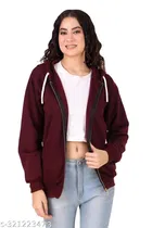 Fleece Solid Jackets for Women 