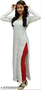 Net Kurti for Women,  White  