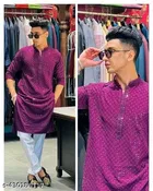 Embroidered Regular Kurta for Men 