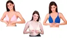 Cotton Blend Solid Non-Padded Front Open Bras for Women 