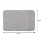 Microfiber Anti Skid Ultra Soft Bathmat and Shaggy Floor Mats Light Grey [58x38cm]