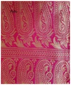 Litchi Silk Woven Design Saree for Women, Pink 