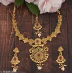 Necklace with Earrings with Maangtika for Women 