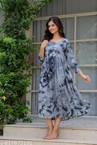 Rayon Kurti for Women, Grey 