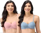 Cotton Blend Solid Padded Bra for Women 
