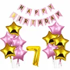 7th Happy Birthday Balloon Decoration Kit, PInk, Set of 1