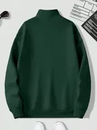 Fleece Solid Sweatshirt for Men, Green 