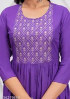 Rayon Kurti for Women, Purple 