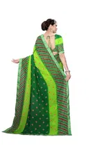 कानूड़ा फैंसी विमेंस जॉर्जेट फ्लावर प्रिंटेड साड़ी 