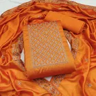 Vichitra Silk Unstitched Dress Material for Women 