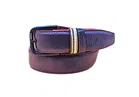 Faux Leather Formal Belt for Men (Brown, 26)