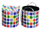 PVC Printed Round Laundry Bag (Multicolor, 30 L)