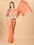 Chiffon Solid Saree for Women 