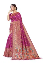 Jacquard Embellished Saree for Women 