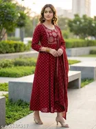 Solid A-line Kurta Set for Women 