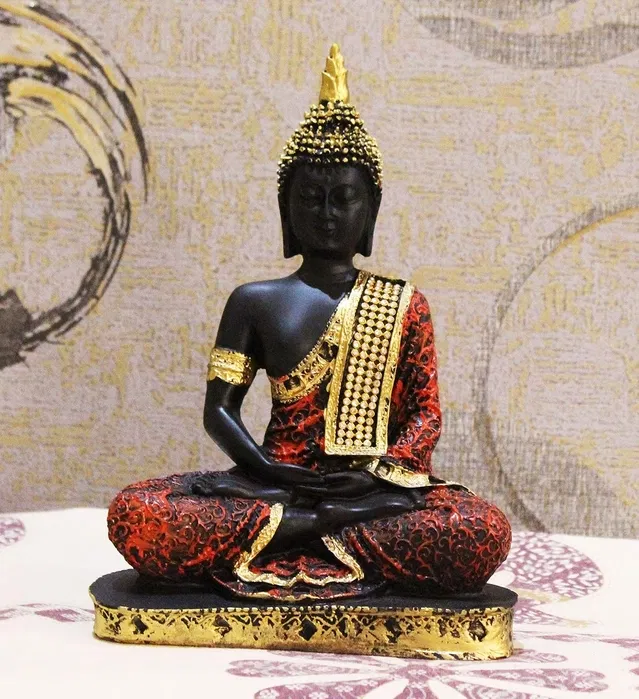Meditating Blessing Buddha Statue for Home Decor Decorative Showpiece - 22 cm (Pack Of 1)