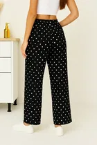 Women's Sleepwear All Over Print Pyjama; Black ;  XXL