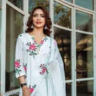 Cotton Printed Kurta with Pant & Dupatta for Women 