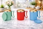 Stainless Steel Coffe Mug, Multicolour, Pack of 3 