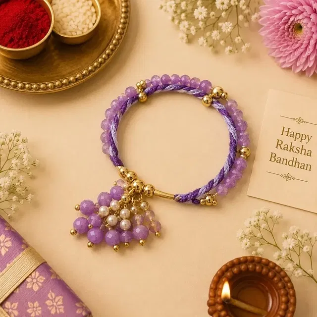 Designer Kada Shape Lumba Lavender