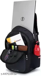 Polyester Backpack for Men & Women, Black