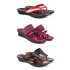 Combo of Slippers with Flats & Heels for Women 