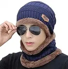 Winter Neck Warmer & Skull Cap Set for Men 