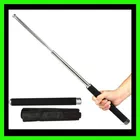 GLUMMY Foldable Self Defense Stick (Black & Silver, 24 inch)