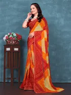 Georgette Printed Saree for Women 
