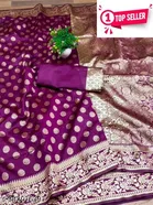 Banarasi Silk Zari Woven Saree for Women 