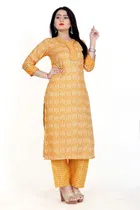 Cotton A-Line Kurti with Pant 