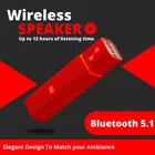 MZ  10W Bluetooth Sound bar with Rich Bass, Powerful Audio, Multi-Device Compatibility - Works with Phone, TV, Laptop, Tablet, AUX/USB/TF Card -Red