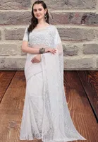 Net Floral Saree for Women 