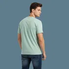 Polyester Printed T-Shirt for Men, Green 
