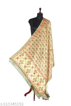 Art Silk Printed Dupatta for Women & Girls, Yellow 