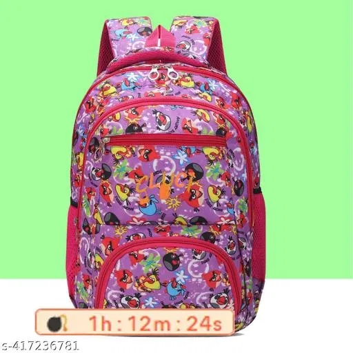 Polyester Backpack Bag, Multicolor