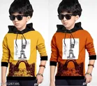 Cotton Blend Round Neck Hoodies for Boys 