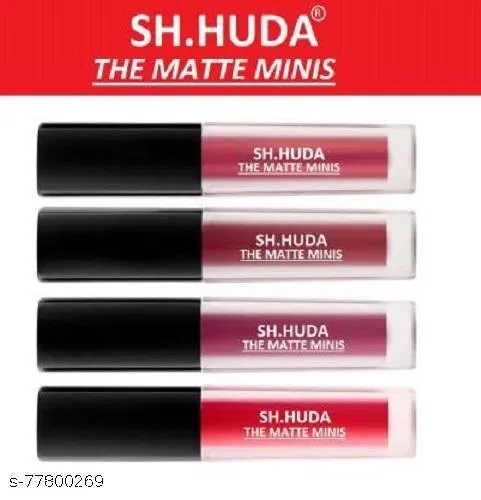 Liquid Lipstick for Women, Multicolor, Pack of 4