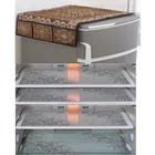 PVC Waterproof Fridge Top Cover with 4 Pcs Shelf Mats (Multicolor, Set of 1)