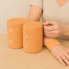 Elastic Cotton Crepe Bandage Wrap 6cm x 4m, Rolls with Extra Clips 