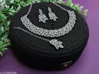 White Diamond Colour Kundan Rhodium plated Jewellery for Women 