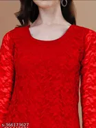 Net Kurti for Women,  Red  