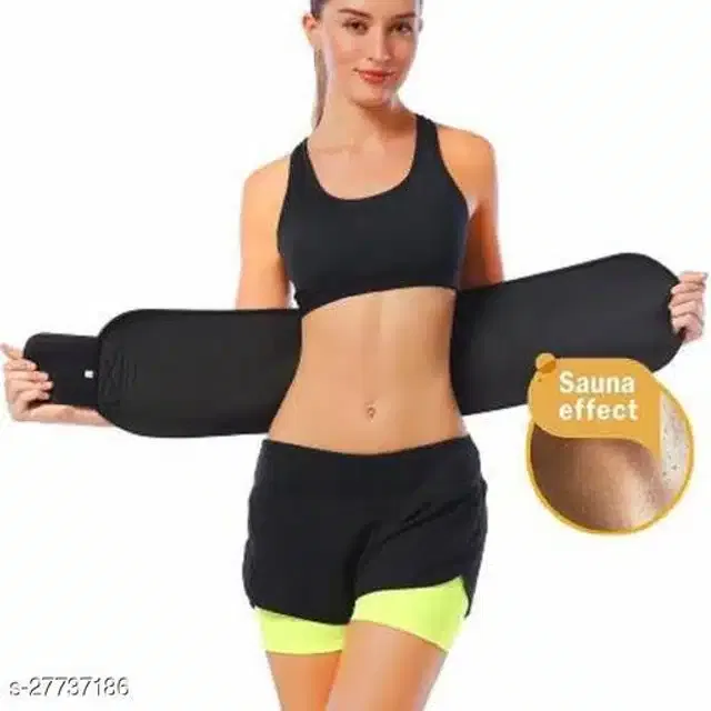 Sweat Belt for Unisex (Black, Free Size)