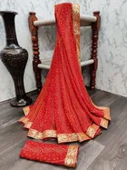 Kanooda Fancy Women Georgette Flower Printed Saree 